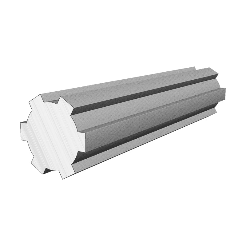 Major Brand SPSST25X21X5/1 Metric Stainless Steel Splined Shaft with 6 Splines 21x25x1000mm - Allow 2-3 Days