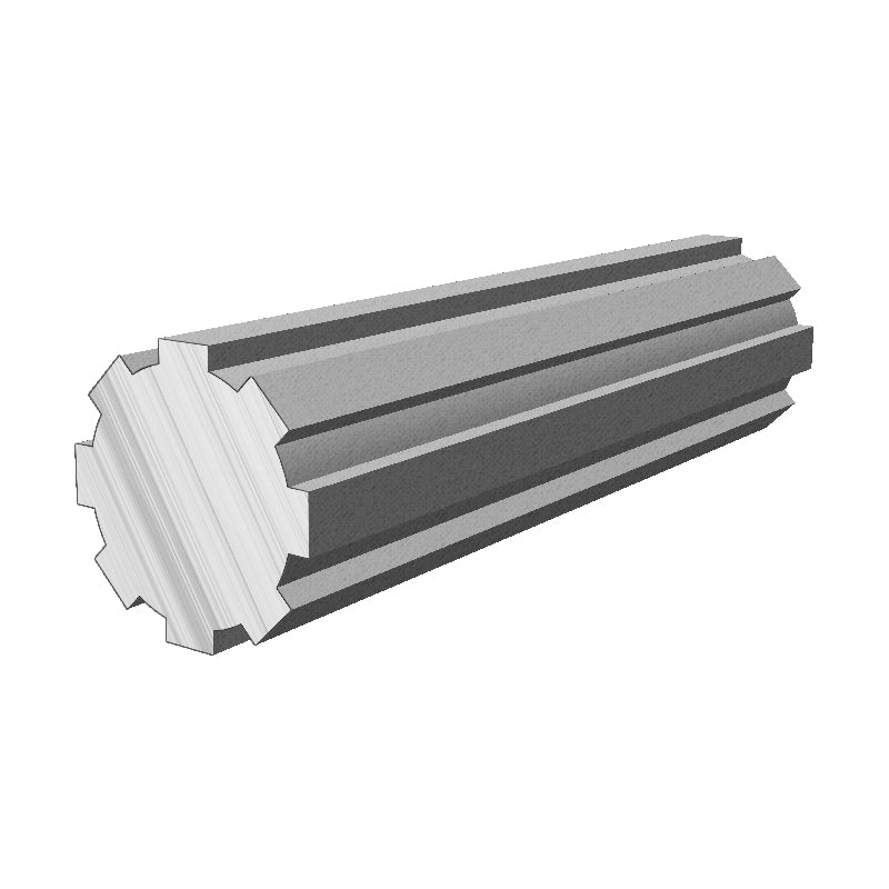 Branded SPSST42X36X7/1 Metric Stainless Steel Splined Shaft with 8 Splines 36x42x1000mm - Allow 2-3 Days