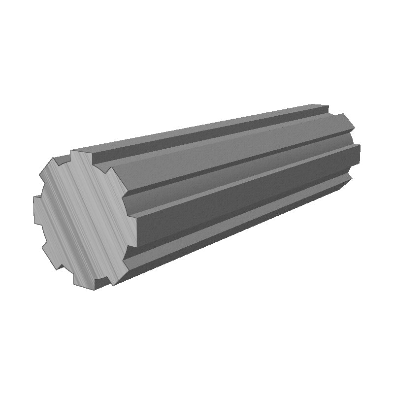 Branded SPS54X46X9/1 Metric Steel Splined Shaft with 8 Splines 46x54x1000mm - Allow 2-3 Days