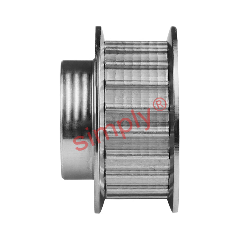 Aluminium Pilot Bore T10 Timing Pulley with Flanges 10mm Pitch 20 Tooth for 50mm Wide Belts - Allow 2-3 Days
