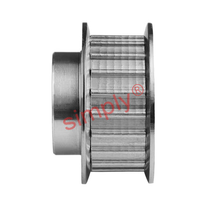 Aluminium Pilot Bore T10 Timing Pulley with Flanges 10mm Pitch 20 Tooth for 50mm Wide Belts - Allow 2-3 Days