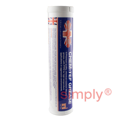 Brit-Lube Chem-Tef Premium Quality Chemically Resistant High Temperature Grease 400g