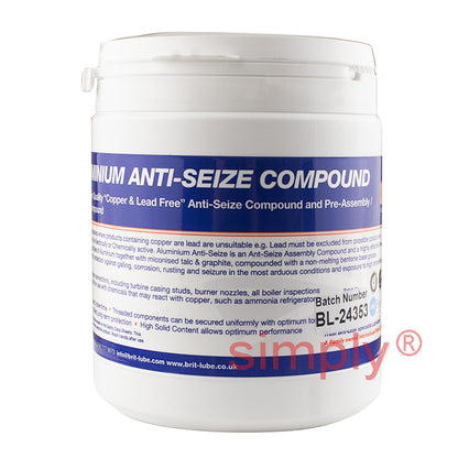 Brit-Lube Aluminium Anti-Seize 500g - Allow 2-3 Days