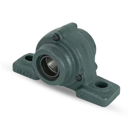 NTN C-UCP216D1 Metric Cast Iron Two Bolt Pillow / Plummer Block Housing with 80mm Bore Insert with Cast Iron Cover - Open Version - Allow 2-3 Days