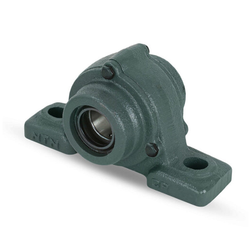 NTN C-UCPX14D1 Metric Cast Iron Two Bolt Pillow / Plummer Block Housing with 70mm Bore Insert with Cast Iron Cover - Open Version - Allow 2-3 Days