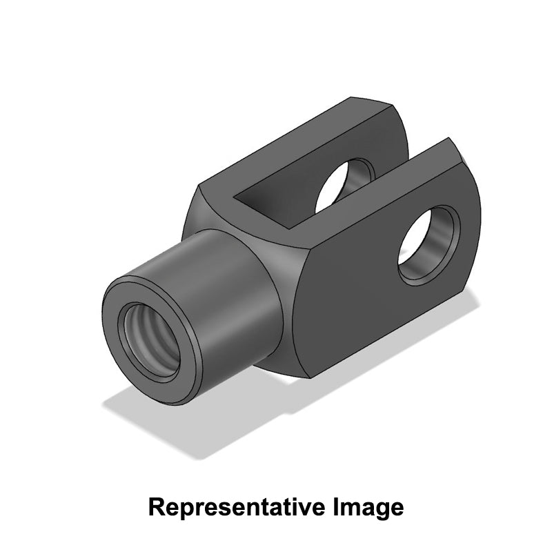 Chiavette G8X16 Right Hand Female Steel Clevis 8mm Bore 16mm Base / Bore Center M8x1.25 Thread - Allow 7-10 Days