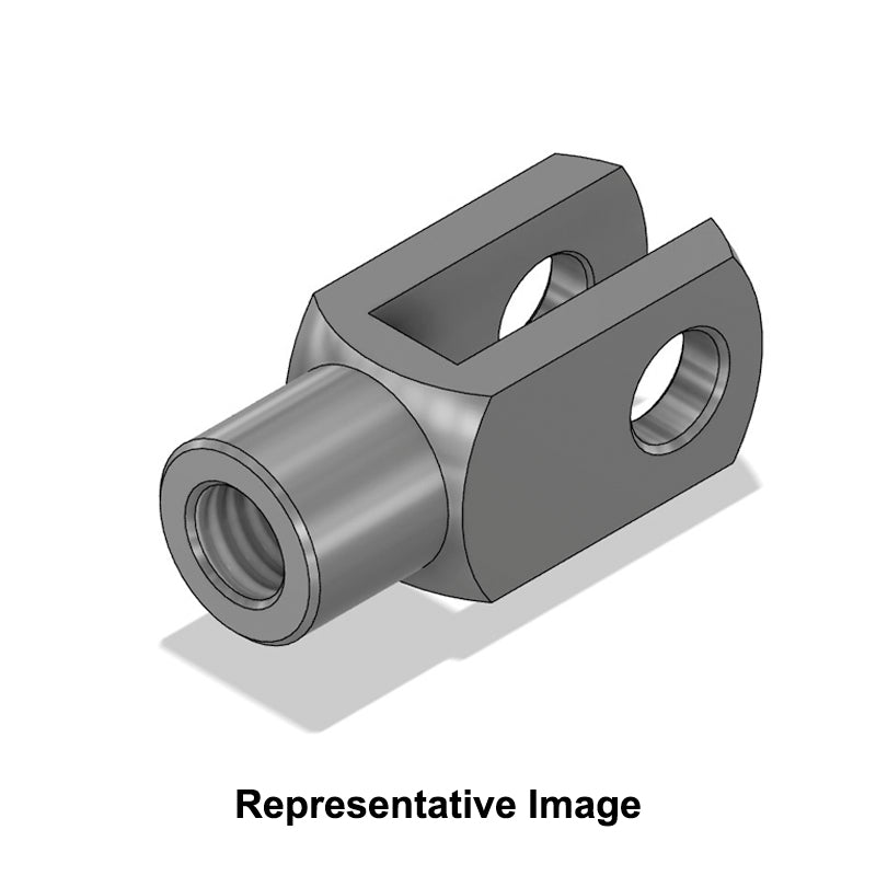 Chiavette G6X12SSPN Right Hand Female Stainless Steel Clevis for Pneumatic Cylinders 6mm Bore 12mm Base / Bore Center M6x1 Thread - Allow 7-10 Days