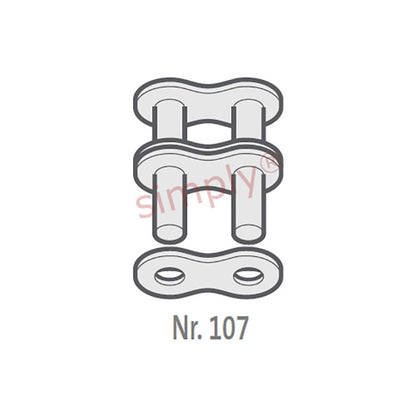 Renold Blue Box 120-2-NO107 ANSI / AS Duplex Chain Outer Link To Be Riveted 1-1/2 inch Pitch