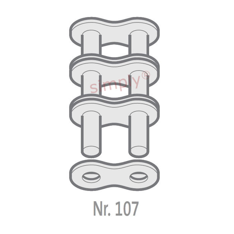 Renold Blue Box 40-3-NO107 ANSI / AS Triplex Chain Outer Link To Be Riveted 1/2 inch Pitch