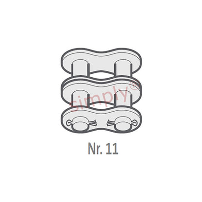 Renold Blue Box 50-2-NO11 ANSI / AS Duplex Chain Cottered Connecting Link 5/8 inch Pitch