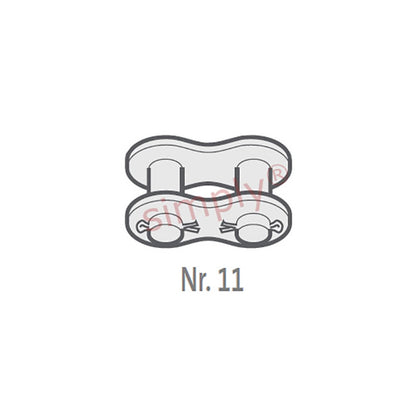 Sedis Alpha 120-1-NO11 ANSI Simplex Cottered Connecting Link 1-1/2 inch Pitch