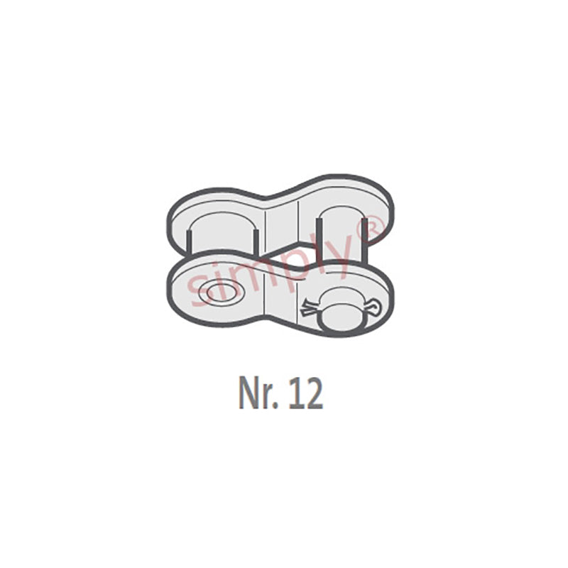 Renold Synergy 24B-1-NO12 BS Simplex Chain Single Cranked Cottered Link 1-1/2 inch Pitch
