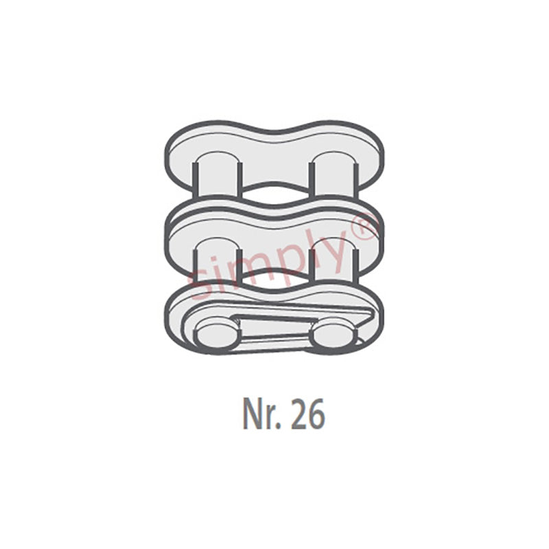Renold Blue Box 160-2-NO26 ANSI / AS Duplex Chain Connecting Link With Spring Clip 2 inch Pitch