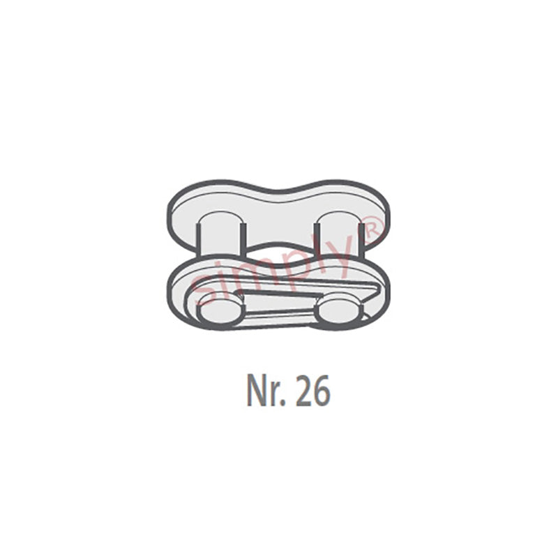 Renold Blue Box 100-1-NO26 ANSI / AS Simplex Chain Connecting Link With Spring Clip 1-1/4 inch Pitch