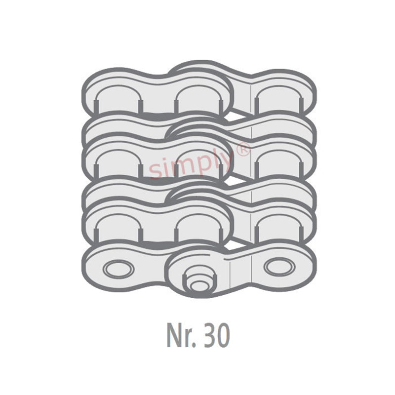 Renold Synergy 40-3-NO30 ANSI / AS Triplex Chain Double Cranked Link 1/2 inch Pitch