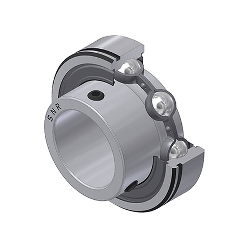 SNR CUS207 Metric Full Width Parallel Outer Bearing Insert 35mm Bore 72mm Outside Diameter with Grub Screws - Allow 2-3 Days