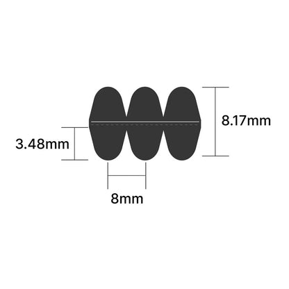 DD3360-14M-115 Continental Double-Sided Timing Belt 115mm Wide 14mm Pitch 240 Teeth