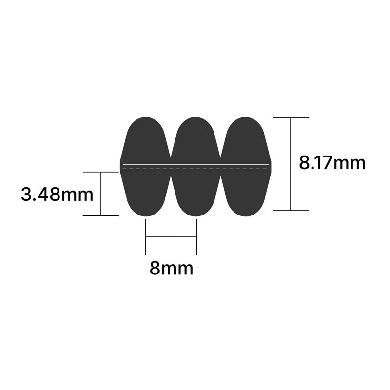 DD835-5M-15 Continental Double-Sided Timing Belt 15mm Wide 5mm Pitch 167 Teeth