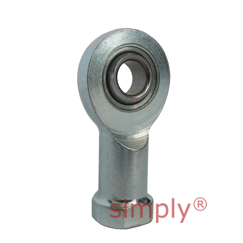 Fluro EI12D Right Hand Zinc Plated Steel Maintenance Free Female Plain Rod End M12 Thread