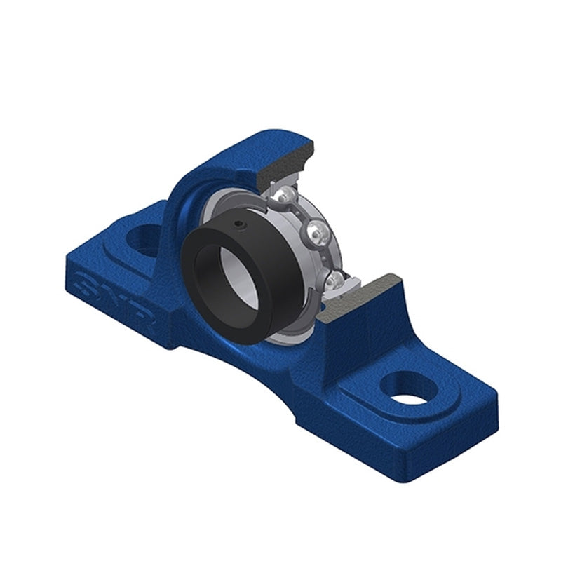 SNR ESP208 Metric Cast Iron Two Bolt Pillow / Plummer Block Housing with 40mm Eccentric Collar Insert - Allow 2-3 Days