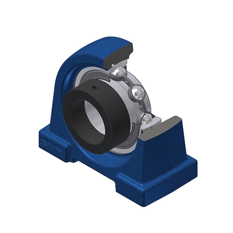 SNR ESPA208 Threaded Base Small Footprint Metric Pillow / Plummer Block Housing with Eccentric Collar Insert 40mm Bore - Allow 2-3 Days