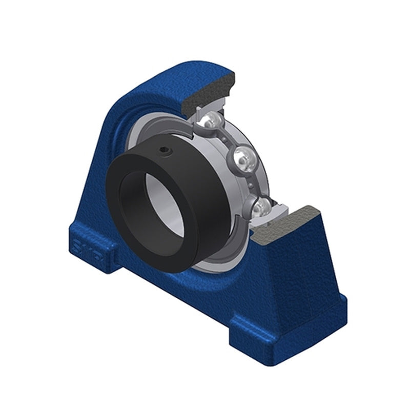 SNR ESPAE210 Threaded Base Small Footprint Metric Pillow / Plummer Block Housing with Eccentric Collar Insert 50mm Bore - Allow 2-3 Days