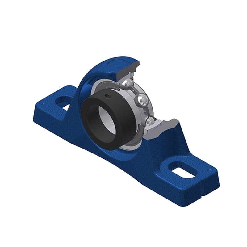 SNR ESPLE208 Metric Cast Iron Two Bolt Pillow / Plummer Block Housing with 40mm Eccentric Collar Insert - Allow 2-3 Days