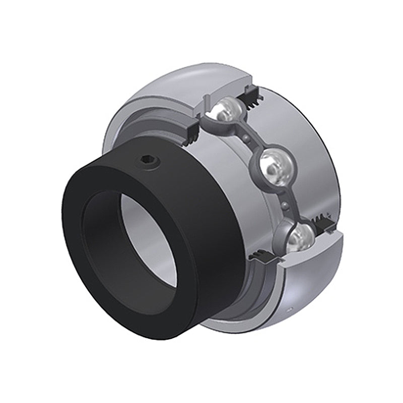 SNR EX208-25G2L3 Imperial Full Width Spherical Outer Bearing Insert 1-9/16 inch Bore 80mm Outside Diameter with Eccentric Collar and Triple Lip Seals - Allow 2-3 Days