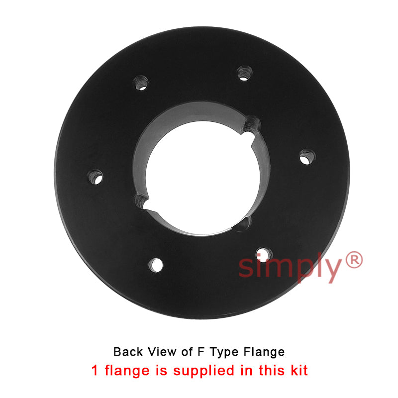 Major Branded F120F/F120B Inner Facing Taper Bore/Pilot Bored Tyre Drive Coupling Assembly with Fire Resistant Antistatic (F.R.A.S) Tyre