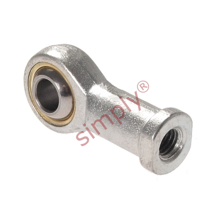 Branded FB-M08 Right Hand Metric Steel / Bronze Lined Maintenance Required Plain Female Rod End M8x1.25 Thread