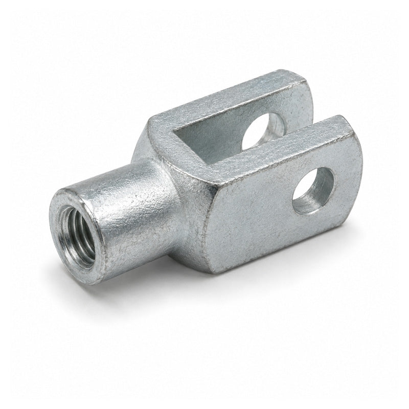 Durbal DG12X48 Right Hand Female Galvanised Steel Clevis 12mm Bore 48mm Base / Bore Center M12x1.25 Thread - Allow 7-10 Days