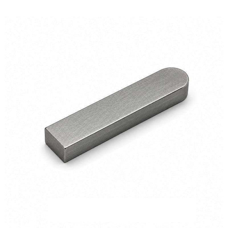 Metric Carbon Steel DIN6885 Feather Key with 1 Rounded End 8x7x40mm - Allow 2-3 Days