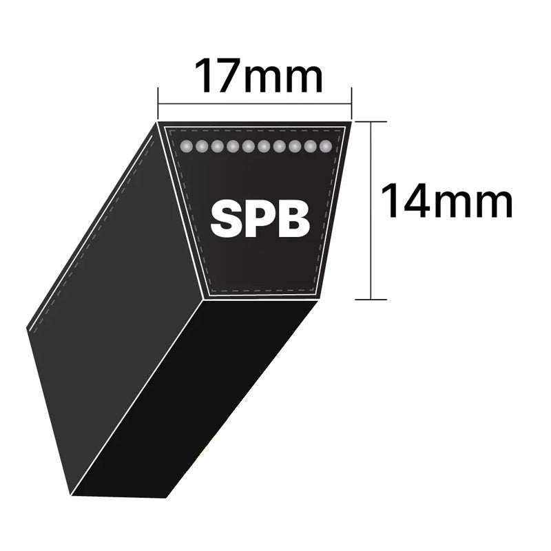 FSPB3170 SPB Section Anti Static Fire Resistant Wrapped V-Belt 17x14mm