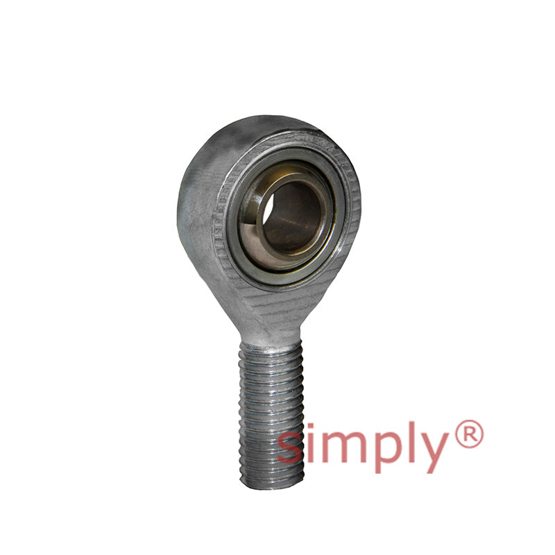 Fluro GASW50 Right Hand Zinc Plated Steel / PTFE Lined Maintenance Free Male Plain Rod End M48x2 Thread