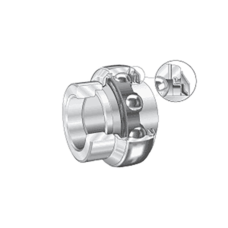 INA GE30KRRB2CA Metric Spherical Outer Bearing Insert with R Seals with Flinger Shields and Eccentric Collar 30x62x48.5mm