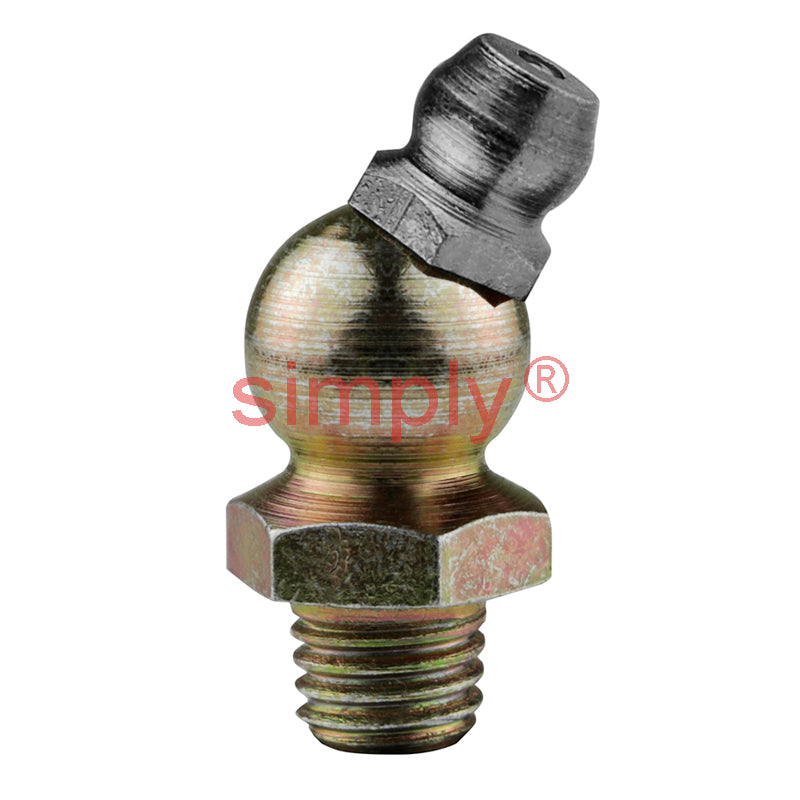 1/8x28 BSPT Hardened Mild Steel Zinc Plated 67.5 deg Hydraulic Grease Nipples - Pack of 500
