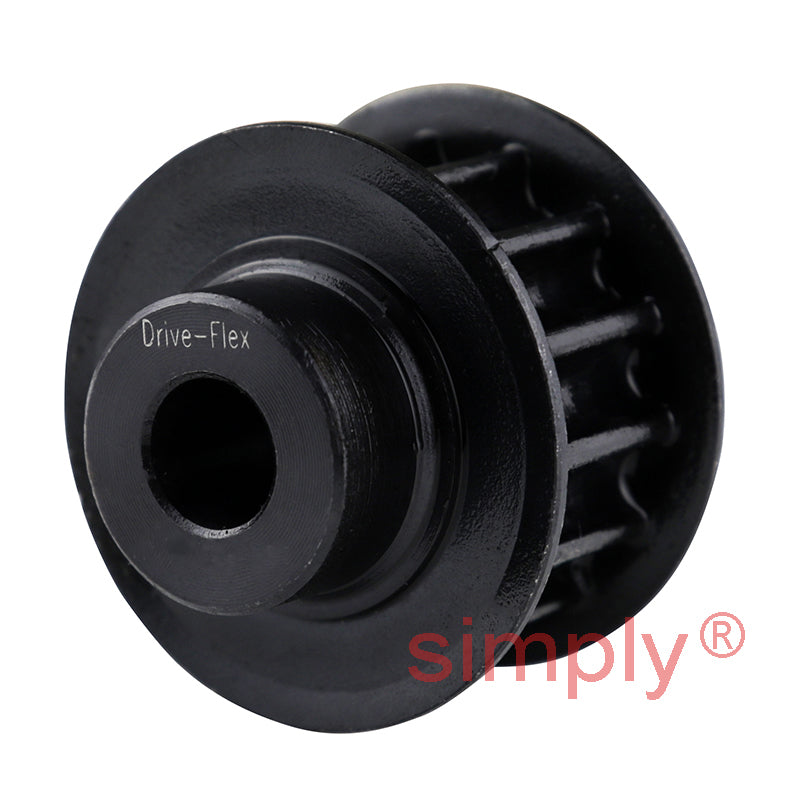 P28-8M-50F - 8mm Pitch 28 Tooth Flanged HTD Type Steel Pilot Bore Timing Pulley for 50mm Wide Belts