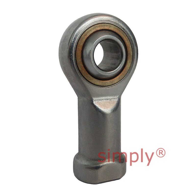 Fluro GILRSW22 Left Hand Zinc Plated Stainless Steel / PTFE Lined Maintenance Free Female Plain Rod End M22x1.5 Thread