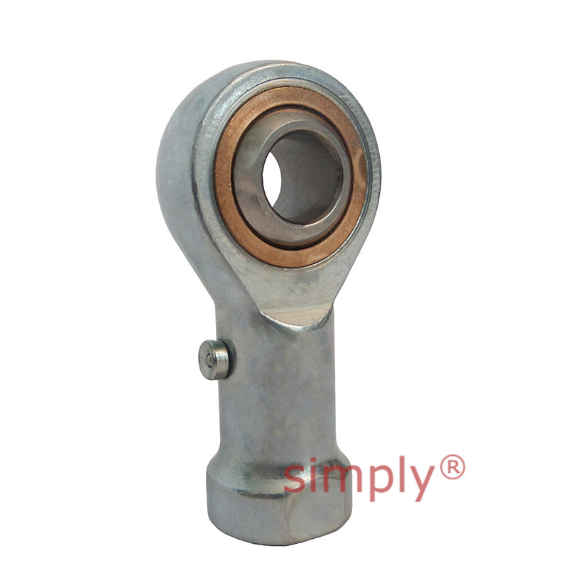 Fluro GIS02 Right Hand Steel / Bronze Female Plain Rod End (without lubrication hole) M2 Thread