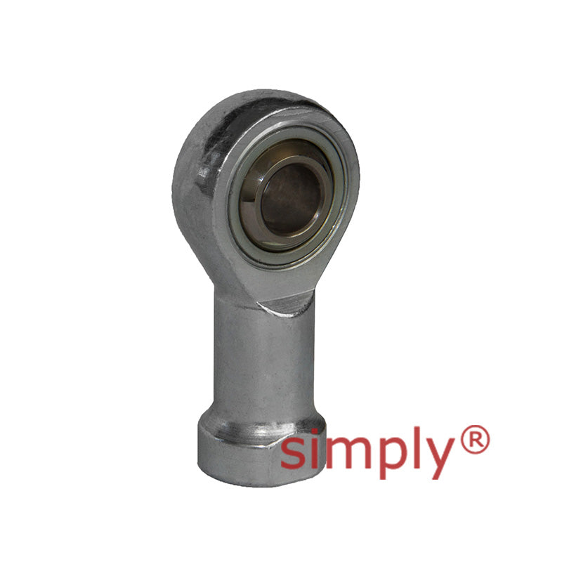 Fluro GILSW40 Left Hand Zinc Plated Steel / PTFE Lined Maintenance Free Female Plain Rod End M42x2 Thread