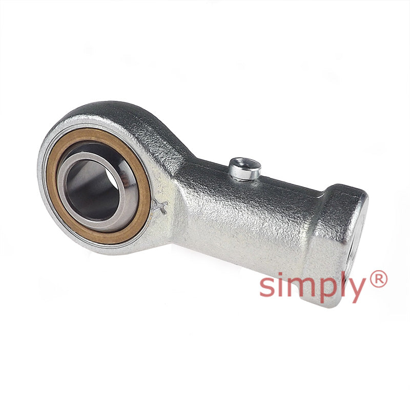 Fluro GIXS18 Right Hand Steel / Bronze Female Plain Rod End M18x1.5 Thread