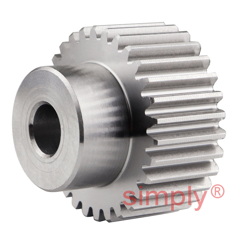 SS10/30B-8 Metric EN8 Spur Gear 30 Tooth 1 Mod Pilot Bored 10mm Or Smaller (H8)