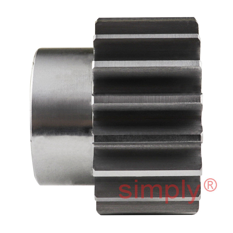 SS25/18B-12 Metric EN8 Spur Gear 18 Tooth 2.5 Mod Pilot Bored 14mm Or Smaller (H8)
