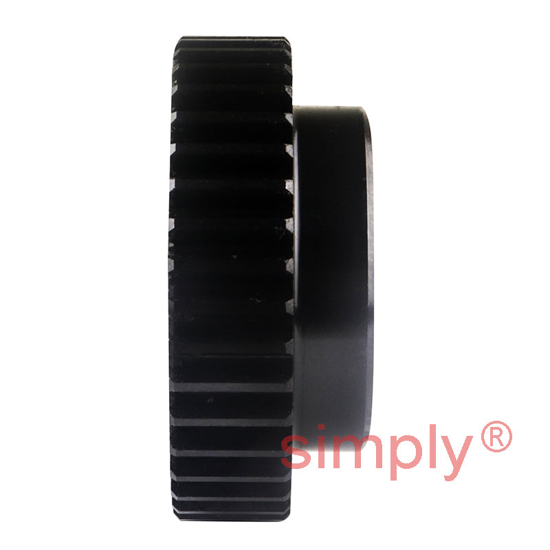 SSB15/40B-12 Metric EN8 Spur Gear 40 Tooth 1.5 Mod Pilot Bored 14mm Or Smaller (H8) Black Oxide Finish