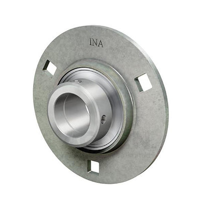 INA GRA50XL Four Bolt Sheet Steel Round Housing with Eccentric Collar Insert 50mm Bore