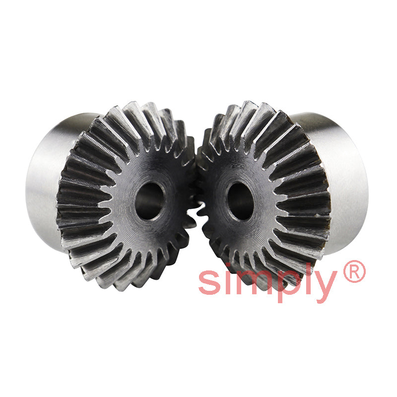 SBM15/25 Metric En8 Steel Mitre Gear (Set of 2) 25 Tooth 1.5 MOD 20 Deg Pressure Angle