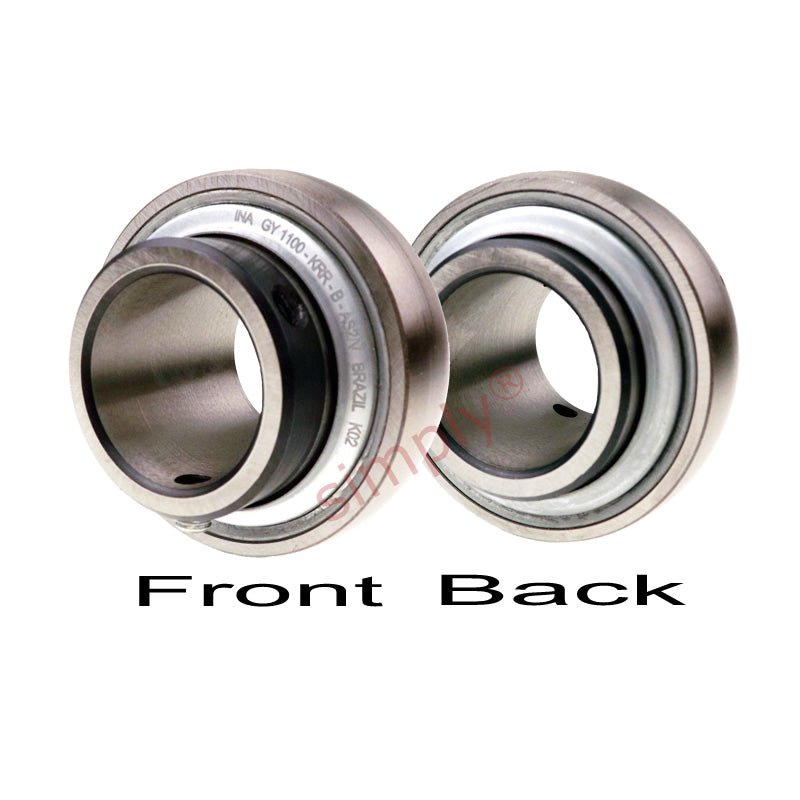 INA GY1100KRRBAS2/V Imperial Spherical Outer Bearing Insert with R Seals and Grub Screws 25.4x52x34.1mm