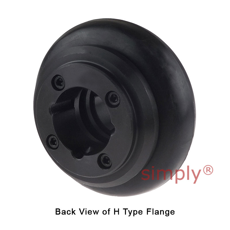 Major Branded F50H/F50B Outer Facing Taper Bore/Pilot Bored Tyre Drive Coupling Assembly with Fire Resistant Antistatic (F.R.A.S) Tyre