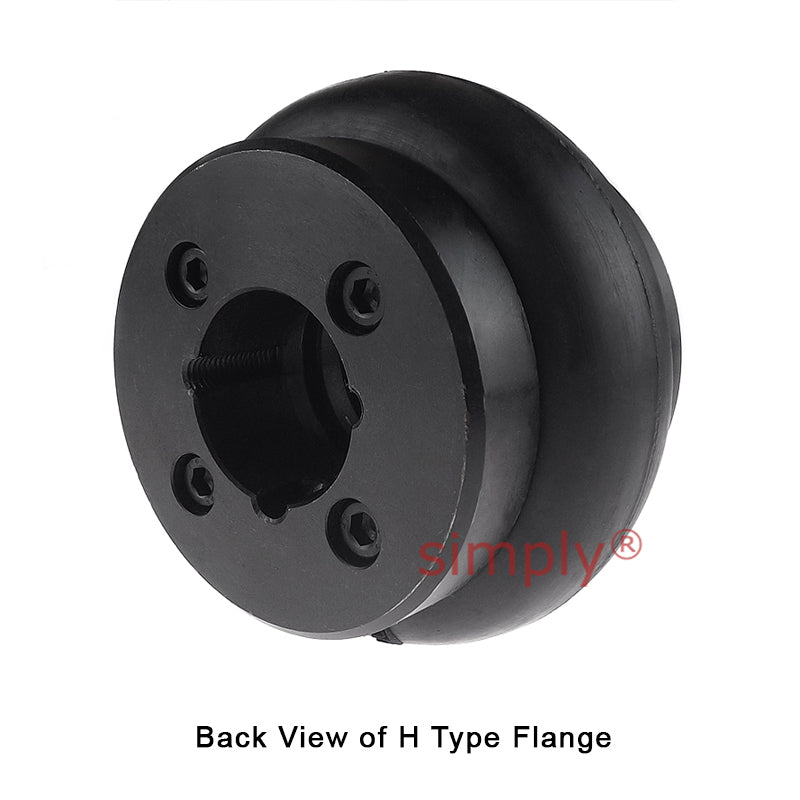 Major Branded F40H/F40B Outer Facing Taper Bore/Pilot Bored Tyre Drive Coupling Assembly with Fire Resistant Antistatic (F.R.A.S) Tyre