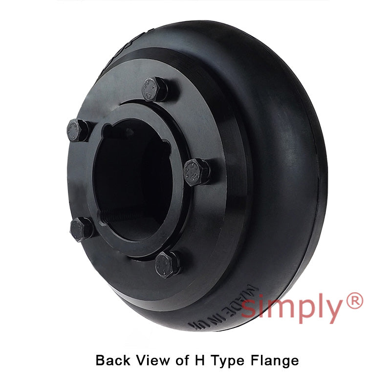 Major Branded F70H/F70B Outer Facing Taper Bore/Pilot Bored Tyre Drive Coupling Assembly with Natural Rubber Tyre
